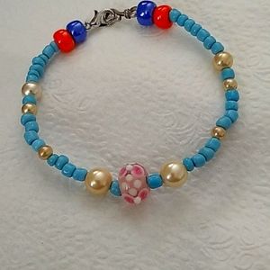 Festival glass bead handmade bracelet